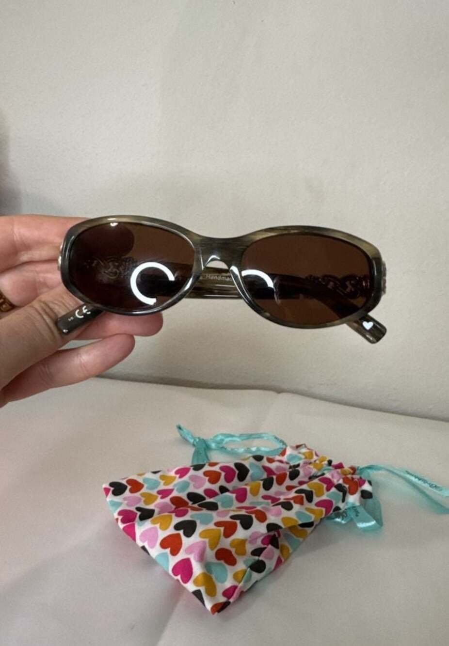 Brighton Sabrina Handmade Oval Sunglasses with Heart Detail